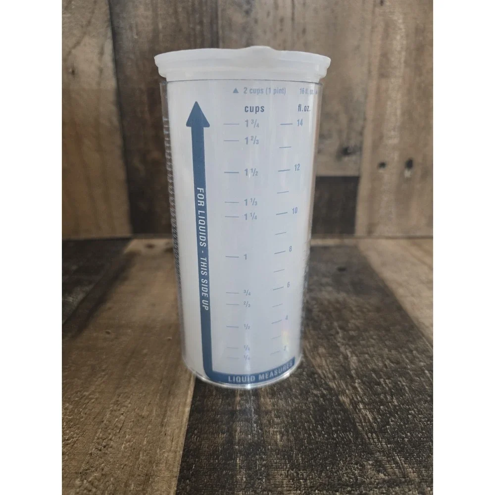 Pampered Chef 2 Cup Measure-All Cup 2225 Adjustable Liquid Dry Measuring Tool